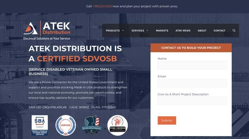 Client Testimonials 2 atek distribution sdvosb